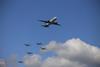 Aer Lingus jet flying in formation with the Irish 